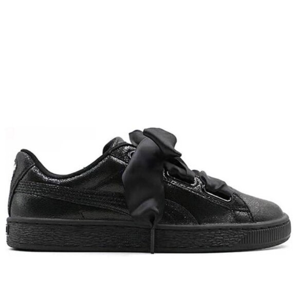PUMA Women's Basket Heart Night Sky Shoes - Black - Picture 8 of 9